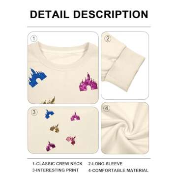 UNIQUEONE Colorful Bow Sweatshirt for Trendy Women