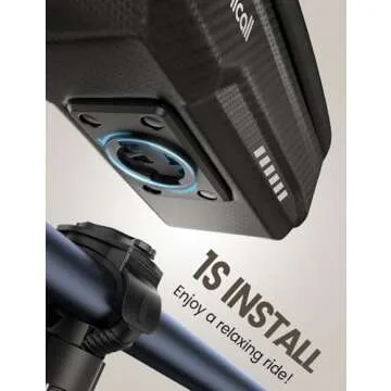 Lamicall Bike Frame Bag Waterproof - [1s Release] [2 in 1] Bike Phone Bag, Bike Phone Holder Mount, Bicycle Top Tube Bag, Cycling Pouch with Rain Cover, Bike Accessories for Phones Under 7"