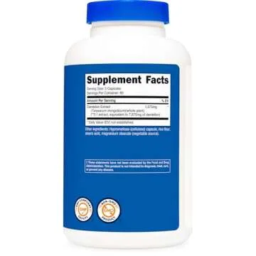 Nutricost Dandelion Extract Capsules 525mg for Wellness