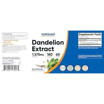 Nutricost Dandelion Extract Capsules 525mg for Wellness