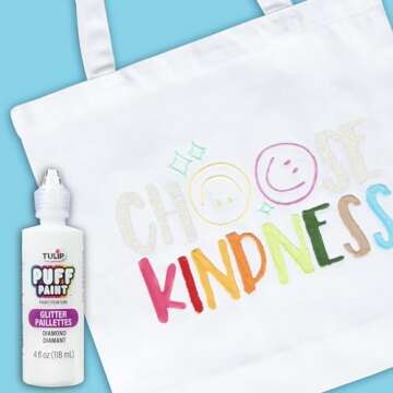 Tulip 16065 Dimensional Fabric Paint 4oz Glitter Diamond - Perfect for Crafts