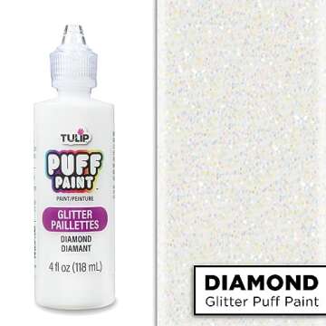 Tulip Glitter Diamond Fabric Paint 4oz - Vibrant & Easy to Use