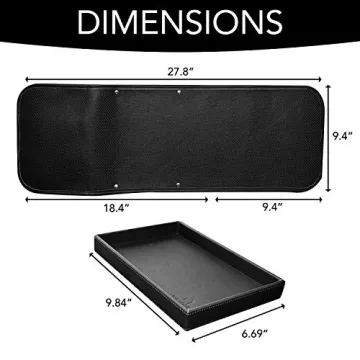 U NEATOPA Couch Remote Caddy Control Holder Sofa Organizer with Detachable Wooden Snack Tray for Recliner Mattresses Chair Armrests with 4 Slots - 1 Large Pockets and 3 Small Pockets (Black)