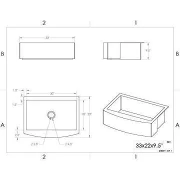 ZUHNE Antica 33 Inch Copper Farm House Tall Curved Apron Single Bowl Retrofit Kitchen sink, Antique Black