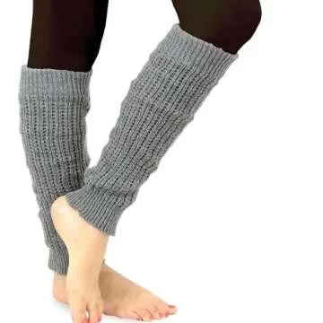 TeeHee 80s Vintage Ribbed Knit Leg Warmers for Women