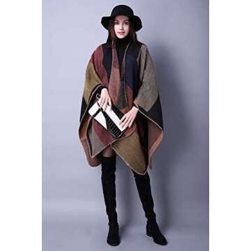 Lncropo Women's Shawls - Versatile Winter Poncho Cape