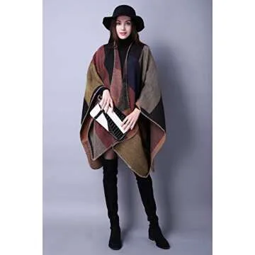 Lncropo Women's Shawls - Versatile Winter Poncho Cape