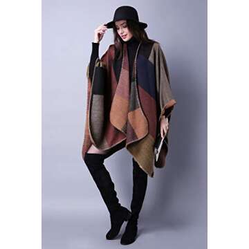 Lncropo Women's Shawls - Versatile Winter Poncho Cape