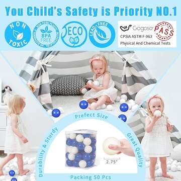 GOGOSO Dive into Fun Non-Toxic Ball Pit Balls - Large and Colorful Balls for Kids’ Imaginative Pla...