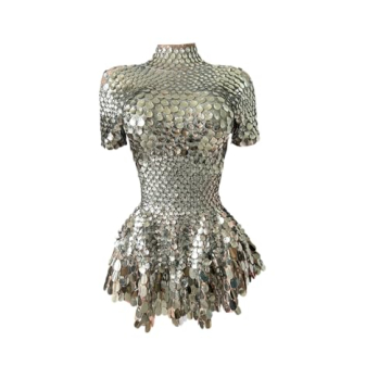 Glamorous Silver Sequins Mini Dress - Perfect for Night Out! Celebrate in Style!