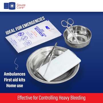 GauzeCare ABD Pads - 50 Pack of Sterile Surgical Dressings