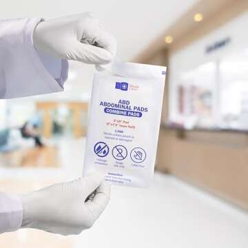GauzeCare ABD Pads - 50 Pack of Sterile Surgical Dressings