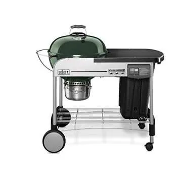 Weber Performer Deluxe Charcoal Grill with Touch-N-Go System - 22-Inch, Green