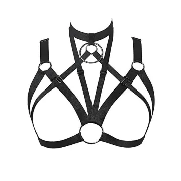 JELINDA Punk Harness Bra - Gothic Fashion Statement for Women and Girls