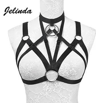 Stylish JELINDA Punk Harness Bra for Women and Girls