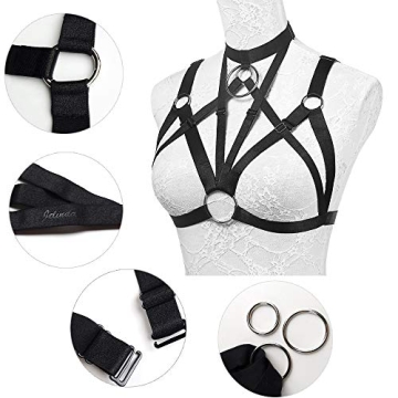 Stylish JELINDA Punk Harness Bra for Women and Girls