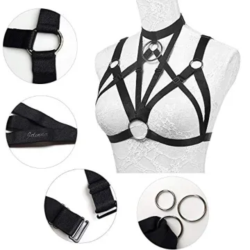 Stylish JELINDA Punk Harness Bra for Women and Girls