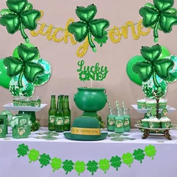 St Patrick's Day Shamrock Foil Balloons for Festive Decor