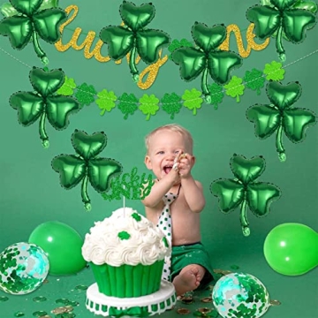 St Patrick's Day Shamrock Foil Balloons for Festive Decor