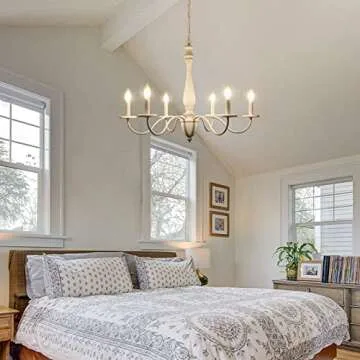 Elegant 6-Light Farmhouse Chandelier for Dining Rooms