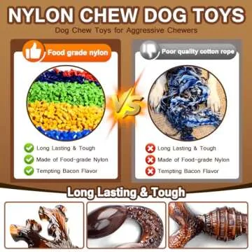 Durable TonyEst Dog Chew Toys for Aggressive Chewers