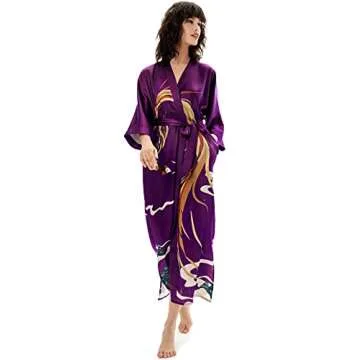 PRODESIGN Long Kimono Robe - Luxury Satin Sleepwear for Women