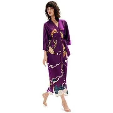 PRODESIGN Long Kimono Robe - Luxury Satin Sleepwear for Women
