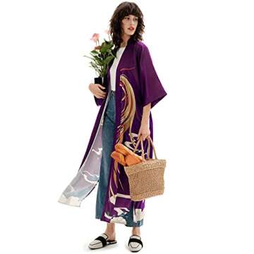 PRODESIGN Long Kimono Robe - Luxury Satin Sleepwear for Women