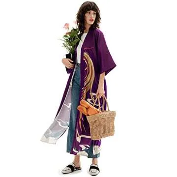 PRODESIGN Long Kimono Robe - Luxury Satin Sleepwear for Women