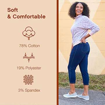 No Nonsense Women's Stretch Denim Leggings for Comfort