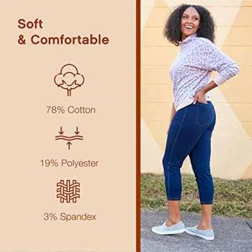 No Nonsense Women's Stretch Denim Leggings for Comfort
