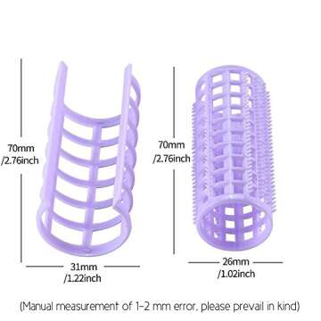 8 Pcs Plastic Hair Rollers for Effortless Curls