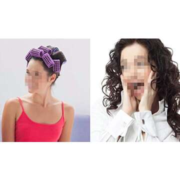 8 Pcs Plastic Hair Rollers for Effortless Curls