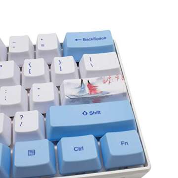 (Only Keycaps) PBT Keycaps Set OEM for MX Switches Mechanical Keyboard ANSI Layout GH60 RK61/ALT61/Annie/poker GK61 GK64 (Chinese Love Story)