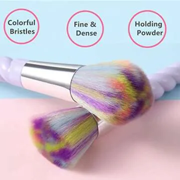 Ammiy Unicorn Makeup Brushes Set for Enthusiasts and Kids