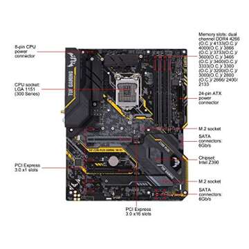 ASUS TUF Z390-Plus Gaming (Wi-Fi) LGA1151 (Intel 8th and 9th Gen) DDR4 DP HDMI M.2 Z390 ATX Motherbo...