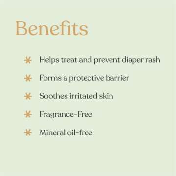 EllaOla Organic Protective Baby Diaper Rash Cream for Sensitive Skin - Safe & Effective 14% Zinc Oxi...