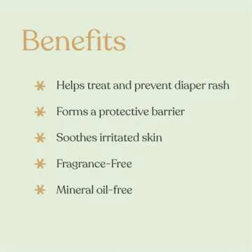 EllaOla Organic Protective Baby Diaper Rash Cream for Sensitive Skin - Safe & Effective 14% Zinc Oxi...