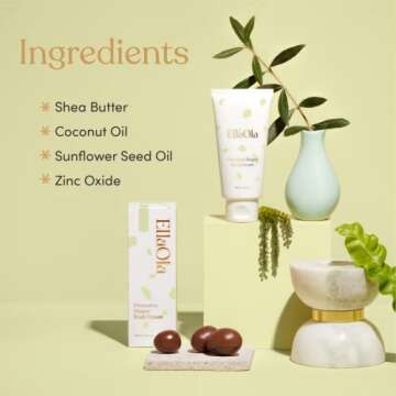 EllaOla Organic Diaper Rash Cream for Sensitive Skin