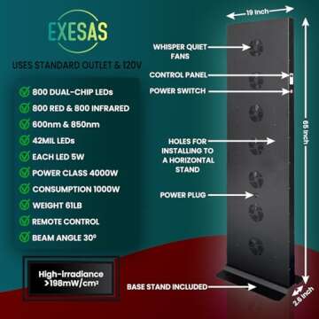 Advanced Red Light Therapy Device for Skin & Pain Relief