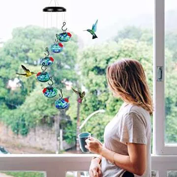 Headak Life Charming Wind Chimes Hummingbird Feeders for Outdoors