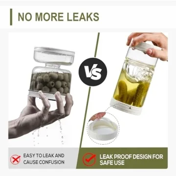 LANDNEOO 36oz Glass Pickle Jars for Mess-Free Storage