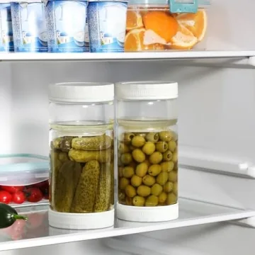 LANDNEOO 36oz Glass Pickle Jars for Mess-Free Storage