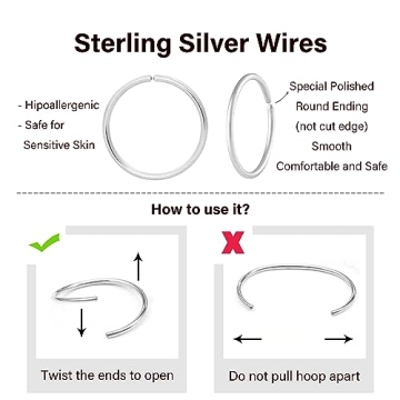 Stylish Sterling Silver Nose Rings Hoops for All