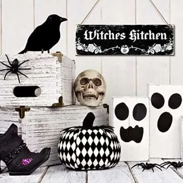 Bucherry Wood Witches Kitchen Sign - Unique Halloween Decor