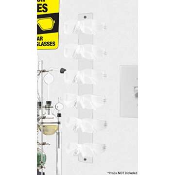 Marketing Holders 4 Pack Hanging Eyewear Sunglasses Holder 6 Pair Wall Mount with Hardware Pharmacie...