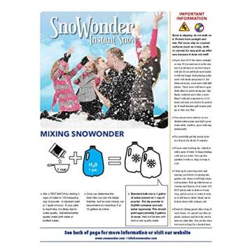 SNOWONDER Instant Snow, 4 Gallons, White, 512 Fl Oz