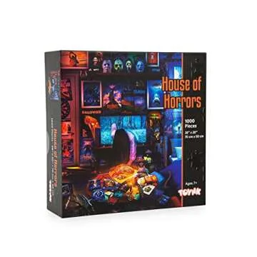 House of Horrors and Scary Movies 1000 Piece Jigsaw Puzzle by Rachid Lotf | Interactive Brain Teaser...