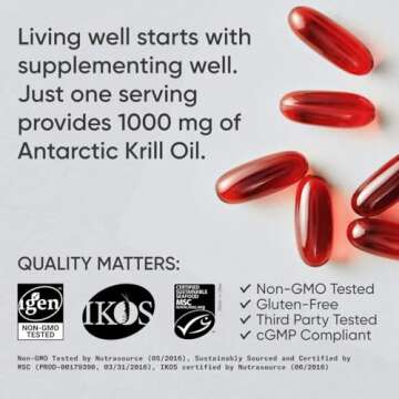 Sports Research Krill Oil Supplement for Healthy Living
