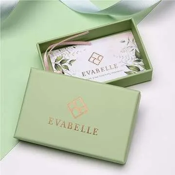 Evabelle Gold Layered Necklace for Women Trendy Jewelry 14K Real Gold Plated Chunky Chain Stackable Necklaces Dainty Choker Necklaces Rectangle Square Necklace (Gold Square)